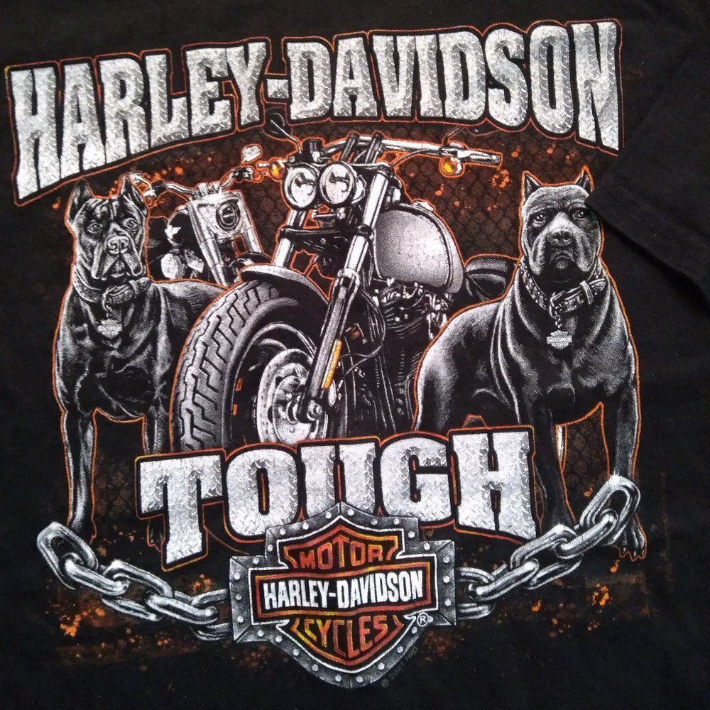 Vintage Harley-Davidson Tough Rottweiler Cajun Lafayette Louisiana T-Shirt